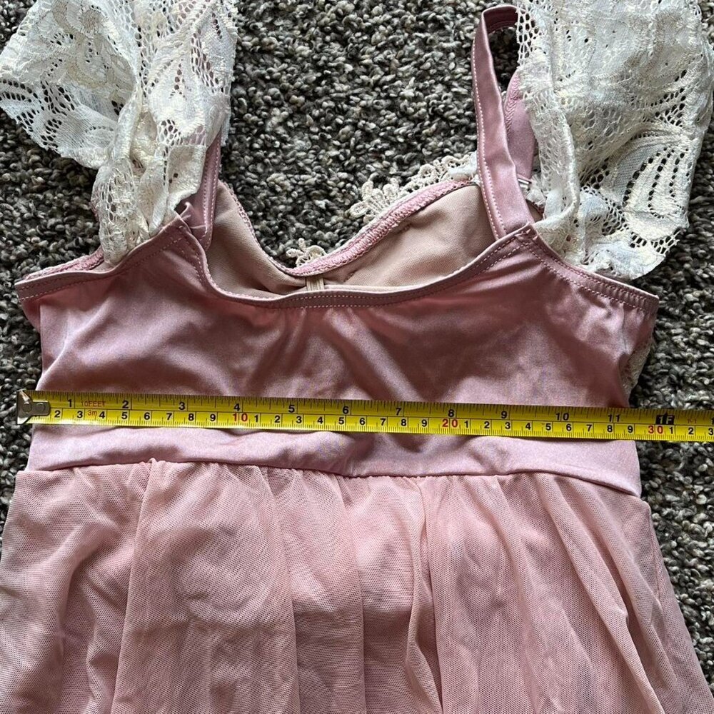 Weissman Pink White Lace Dance Dress, Girls Size SA Girlhoodcore Formal Floral - Picture 6 of 8